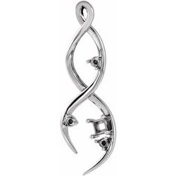 Accented Family Freeform Necklace or Pendant